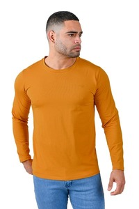 OEM Crew Neck Heavy Cotton <b>TShirt</b> Blank Drop Shoulder Plain Oversized <b>Long</b> Sleeve T Shirt for Men - Product Image 6