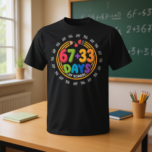 T-shirt vintage 100 giorni per insegnanti 6733 Days of School - T-shirt promozionale premium - Product Image 3