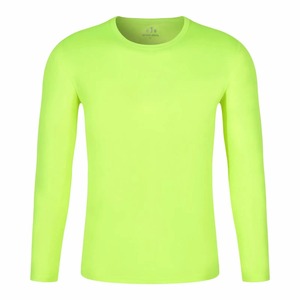 Camiseta de manga larga de secado rápido con cuello redondo, camiseta cultural transpirable personalizada, deportes, Fitness, exterior, logotipo impreso, ropa de trabajo para correr - Product Image 6