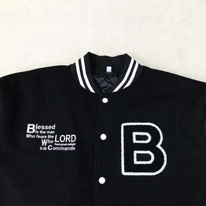 Veste universitaire en cuir véritable personnalisée, logo brodé, veste de collège, design gratuit - Product Image 2