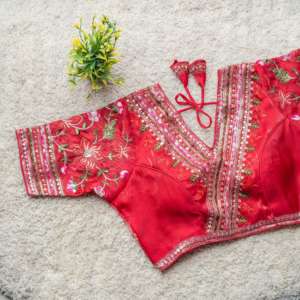 Chemisier ethnique cousu broderie lourde belle toutes les manches vêtements de soirée de mariée pour la culture pakistanaise indienne col en V prêt à l'emploi - Product Image 3