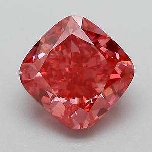 Diamant rose vif fantaisie certifié IGI, cultivé en laboratoire, taille coussin, diamant non monté pour la vente en gros de bijoux fins - Product Image 1