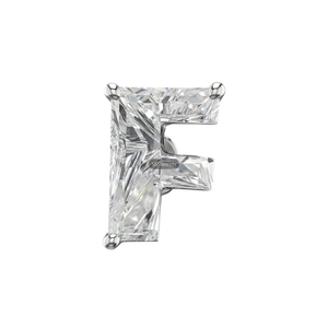 Cadeaux de Noël, diamant de laboratoire certifié GIA IGI, lettre initiale de l'alphabet F, or fin 925, boucles d'oreilles en argent sterling, pour lui et pour elle - Product Image 1