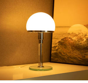 Lampe de table LED design nordique <span class=keywords><strong>Wilhelm</strong></span> Wagenfeld Bauhau lampe de table lampes de bureau chambre lustre de chevet lampes de bureau LED en verre - Product Image 6