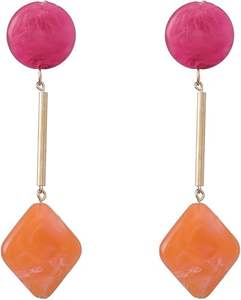 Pendientes de flores de resina para el verano, pendientes colgantes de flores secas, pendientes para regalo de mamá - Product Image 4