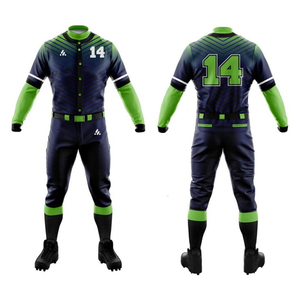 Uniformes de béisbol cómodos y transpirables de ajuste personalizado para jóvenes y adultos impresos con nombre y número sublimados - Product Image 3