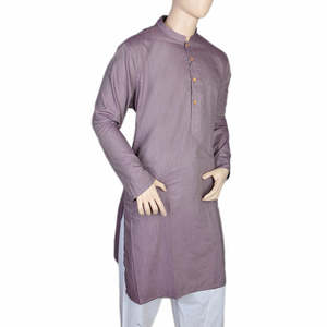 Mashriq Slim Fit <b>Kurta</b> For <b>Men</b> - Purple - Product Image 1