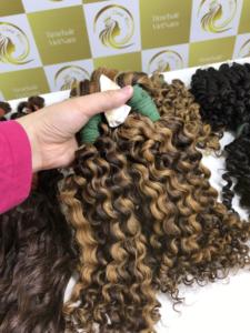 Super double 22 pouces extensions de cheveux humains bruts Remy haute qualité bouclés en vrac cuticule alignée vietnamienne grand stock meilleur vendeur - Product Image 6