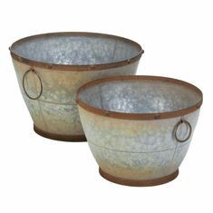 Maceta de suelo multiusos galvanizada de diseño contemporáneo y elegante personalizable, nueva decoración de jardín para el hogar, pantalla de maceta con logotipo hecho a mano - Product Image 2