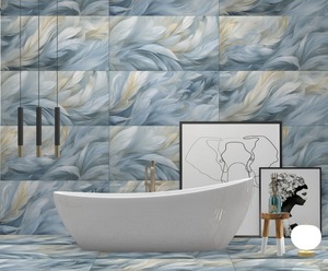 กระเบื้องพอร์ซเลนเคลือบเงาคุณภาพพรีเมียม ขนาด 60x120 มม. (24x48 นิ้ว) สำหรับใช้ในบ้าน โรงแรม ห้องออกกำลังกาย ห้องน้ำ ห้องนั่งเล่น และภายนอกอาคาร - Product Image 3