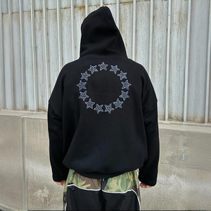 Sweat-shirt de haute qualité en coton personnalisé 450Gsm lourd surdimensionné ample à capuche imprimé Sweat-shirts d'hiver Fabricant de vêtements personnalisés - Product Image 1