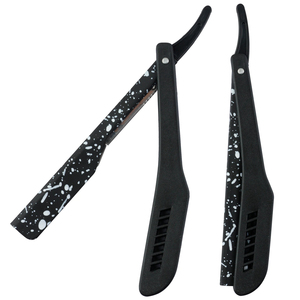 Yellow Speckled Stainless Steel <b>Razor</b> with Stainless Steel Handle <b>Single</b> <b>Blade</b> Face/Bikini/Body Shaving Tool - Product Image 2