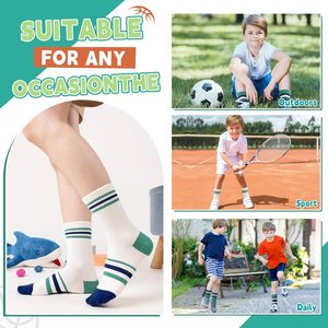 Baloncesto Atlético Equipo deportivo Calcetines casuales para jóvenes 6 pares 85% algodón 15% Spandex Algodón transpirable para deportes de invierno - Product Image 6