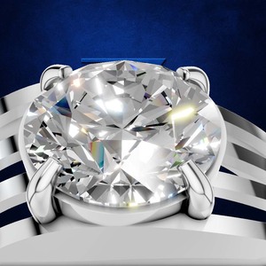 Anillo de Compromiso y Matrimonio de Moissanita de 2 Quilates con Certificado IGI, Chapado en Oro Sólido de 14k y Rodio - Product Image 4