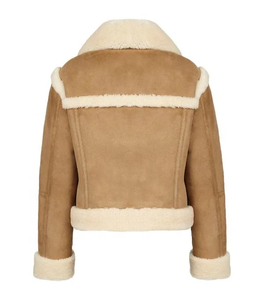 2025 New casual Shearling jacket women new style faux <b>fur</b> brown <b>leather</b> jacket winter outerwear warm soft lining fashion <b>coat</b> - Product Image 5