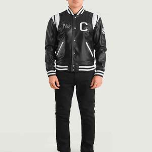 Vestes pour hommes Vestes d'université Letterman de qualité supérieure en cuir véritable 100% Veste d'université pour homme à prix de gros écologique - Product Image 3