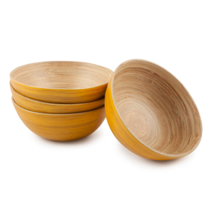 Vente en gros de 4 saladiers écologiques en bambou filé lot de 4 saladiers fabriqués à la main à bon prix de haute qualité du Vietnam - Product Image 4