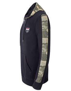 Ensemble 2 pièces de pantalons de survêtement et sweat à capuche unisexe en polyester/coton teint uni pour les pistes d'automne - Product Image 3