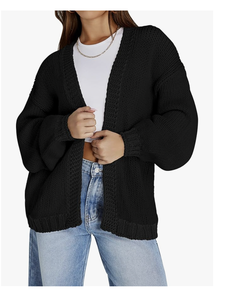 NOUVEAUTÉ DIRECTE D'USINE DU BANGLADESH – CARDIGANS LONGS ET LÂCHES POUR FEMMES, LOGO PERSONNALISÉ, TRICOTÉS, À OUVERTURE FRONTALE, POUR L'HIVER - Product Image 2