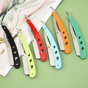 Folding Handle <b>Razor</b> Shaving Style Men's Beard Cutting Holder Straight Gold Barber Colorful Shaving <b>Razor</b> - Product Image 5