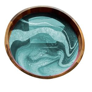 Juego de 2 bandejas de servicio de madera portátiles hechas a mano para el hogar Hotel restaurante comida bebidas desayuno-Para el hogar Hotel Catering uso - Product Image 4