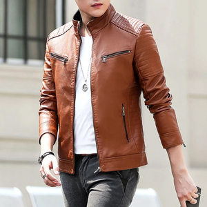 2026 Winter Wear <b>Men's</b> Premium Quality Customized Logo Printing Leather <b>Jacket</b> Top Hot Different Colors Regular <b>jacket</b> for <b>men</b> - Product Image 3