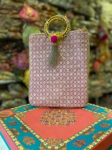 Pochette à fermeture éclair en satin femmes mariage indien broderie sac à monnaie avec doublure en coton sacs à main cadeau Vintage bohème - Product Image 2