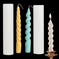 Dent Bande Vase Tige Acrylique Bougie Moule, Split Lisse En Plastique Bougie Faisant Outil Décoration Cadeau