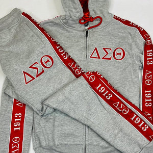 Ensemble survêtement unisexe décontracté en molleton respirant vintage lourd personnalisé à motif de lettres pour l'hiver, vêtements universitaires - Product Image 6