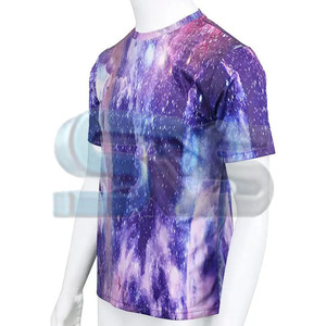 เสื้อยืดผ้าโพลีเอสเตอร์พิมพ์ลายสำหรับผู้ชายทรงหลวมพิมพ์ลายผ้าฝ้าย100% ออกแบบได้ตามต้องการฤดูร้อน - Product Image 5