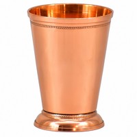 Tasse à Julep à la menthe en acier inoxydable, Mug Moscow Mule, finition martelée diamantée, style antique, 14 oz, avec couvercle écologique, Axiom Home Accents Nouvel An
