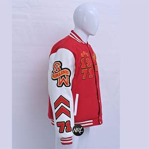 Veste universitaire d'hiver personnalisée OEM pour hommes manteaux de luxe avec logo brodé en chenille nouvelle mode légère et chaude pour l'extérieur - Product Image 2