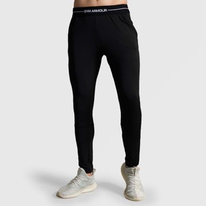 กางเกงออกกำลังกาย Pro Fit สีดำ ไซส์ XL ผ้าขนสัตว์และผ้าทอ สไตล์ทางการ แต่งซิป ลวดลายสีสันสดใส - Product Image 1