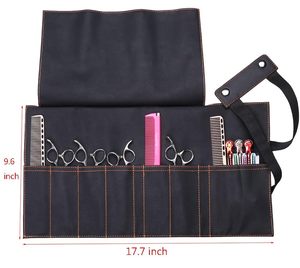 Stylist tóc Cắt kéo chủ Pouch trường hợp vải mềm Roll-up Salon công cụ Bao Da Túi với lưỡi thép không gỉ sắc nét tip - Product Image 2