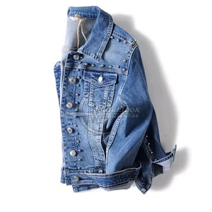Veste en jean pour femmes à vendre vestes en jean de couleur personnalisée à manches longues vente en ligne OEM - Product Image 2