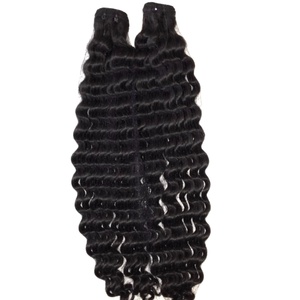 Vente en gros 100% paquets de trames de cheveux brésiliens Remy non transformés noir birman bouclés boucles profondes extensions de cheveux humains pour les femmes - Product Image 1