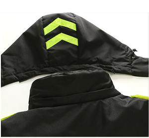 Sweat-shirt à capuche de sécurité réfléchissant haute visibilité pour hommes, veste de travail d'hiver avec tissu en toile, vêtements de travail de sécurité plus chauds - Product Image 5