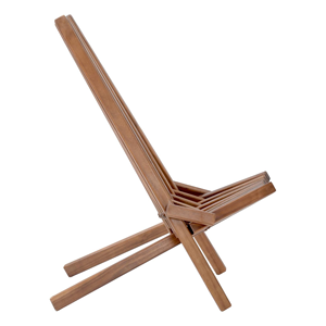 Modern Wooden Slatted <b>Lounge</b> <b>Chair</b> Unique & Comfortable Design for Indoor or <b>Outdoor</b> Relaxation - Product Image 4