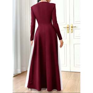 Elegante Vestido Doble de Gasa para Mujer, Cómodo Vestido de Gala con Detalles de Crochet, Estilo Imperio, Tallas XS-XL, Largo hasta el Suelo, Ideal para Fiestas - Product Image 5