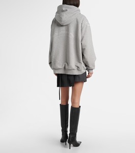 Sudadera con capucha de invierno Premium de gran tamaño con cremallera para mujer ODM estampado personalizado 100% algodón con logotipo frontal-moda moderna elegante - Product Image 6