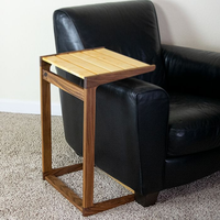 Table basse portable en bois massif moderne avec roulettes, multifonctionnelle, écologique, durable, facile à nettoyer, pour salon, bureau