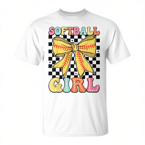 T-Shirt da Donna Ispirata al Softball con Fiocco Coquette, Maglietta Promozionale per Ragazze e Donne - Product Image 2