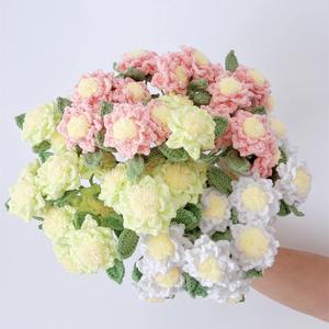 Bouquet éternel de fleurs de gardénia au crochet, arrangement créatif en fil, vente en gros pour mariage et décoration intérieure - Product Image 4