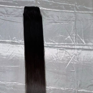 Cheveux bruts trame droite trame de machine étirée unique - Product Image 1