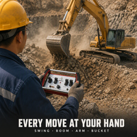 Excavatrice sur chenilles d'occasion Premium C350, 3000 heures de fonctionnement, avec télécommande sans fil pour carrière et construction
