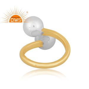 Último diseño hecho a mano chapado en oro anillo ajustable Demi fabricante de joyería fina colección delicada - Product Image 4