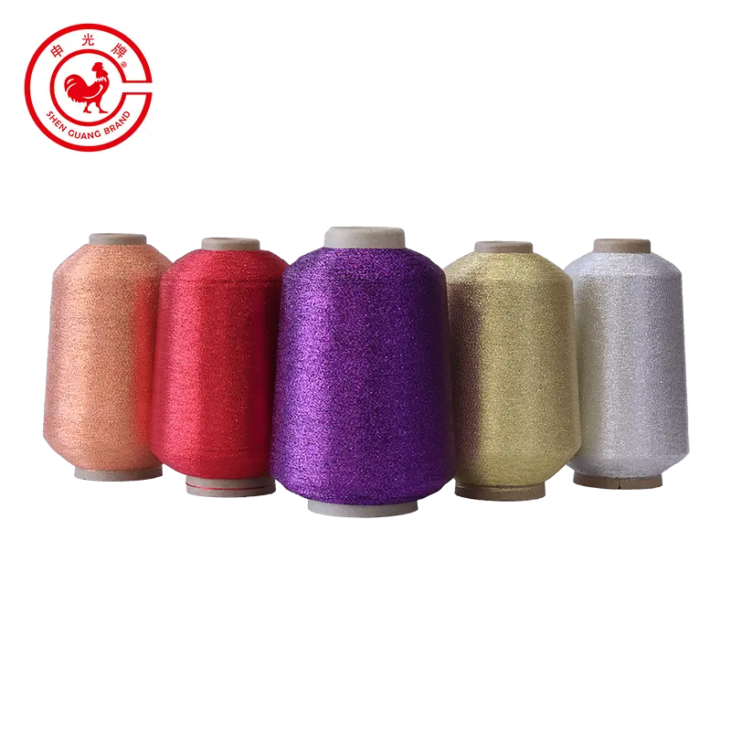 Colorful Supper Soft MH Type Sparkly Crochet Thread Polyester Metallic Yarn For Knitting Thread