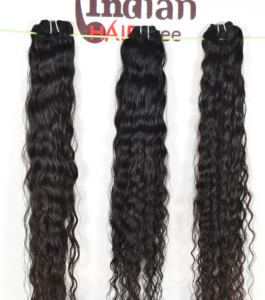 Extensions de cheveux humains indiens naturels de couleur noire, non traités, boucles ondulées de qualité Remy, 30 pouces de longueur - Product Image 3