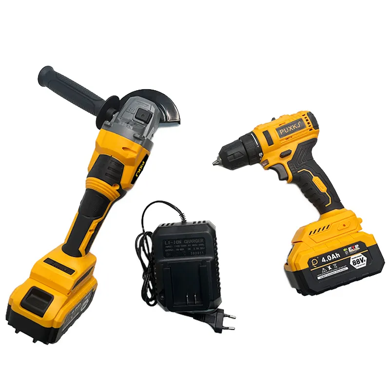 20V/36V customize cordless brushless screwdriver tool power drills angle grinder combination kits for wood working