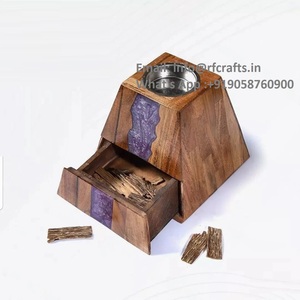 Premium Bakhoor Burner Wooden Resin Medkhan Mubkhar for Eid & Ramadan - Product Image 2